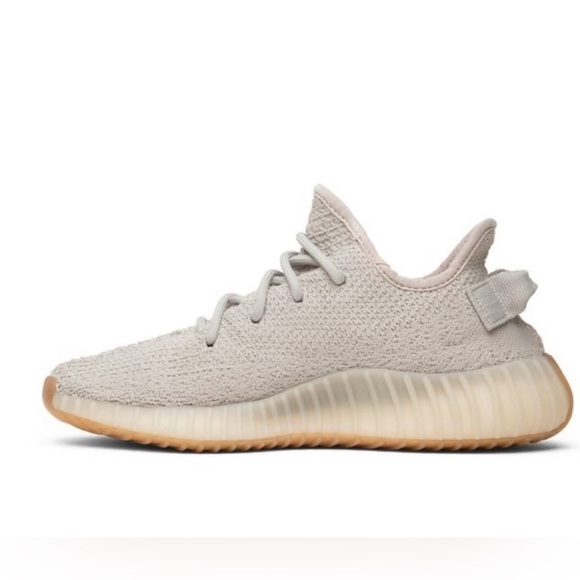 Yeezy Light Gray Sneakers with Textured Sole - Picture 1 of 13
